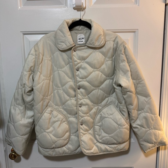 45Rpm Jackets & Blazers - 45R 45RPM Beige Nylon Quilted Jacket Size 1